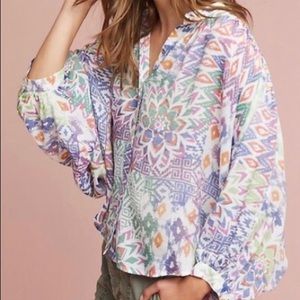 Anthropologie Maeve Brynna Dolman Sleeves Blouse S